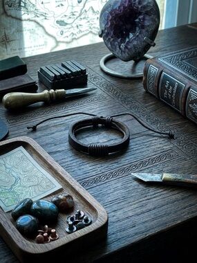 Hand Crafted Brown Leather Cord Bracelet